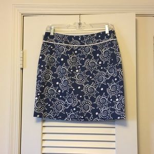 NWT Vineyard Vines Blue/White Skirt Size 2